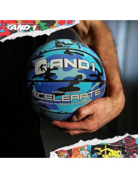 Balón de baloncesto AND1 Xcelerate Tamaño 7 con bomba