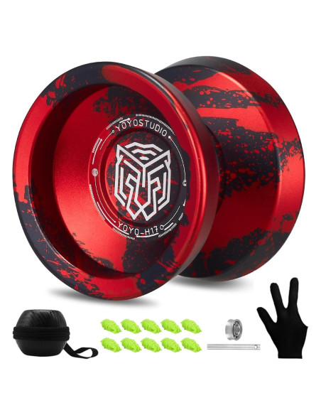 Yoyo Profesional YOYOSTUDIO H17 Doble Función Negro y Rojo