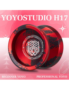 Yoyo Profesional YOYOSTUDIO H17 Doble Función Negro y Rojo 2