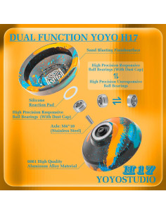 Yoyo Profesional YOYOSTUDIO H17 Doble Propósito 56mm 2