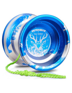 Yoyo Profesional FETESNICE LY001 Metal Azul Plateado