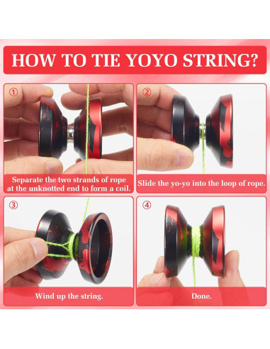 Yoyo Profesional YOYOSTUDIO H17 Doble Función Negro y Rojo