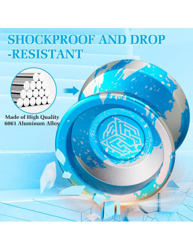 Yoyo Profesional YOYOSTUDIO H17 con Kit y Estuche Azul Plata