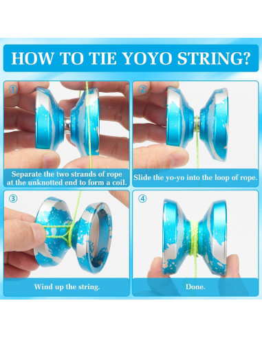 Yoyo Profesional YOYOSTUDIO H17 con Kit y Estuche Azul Plata