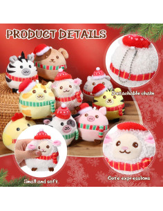 Skylety 9 Mini Animales de Peluche 8 cm para Regalos 2