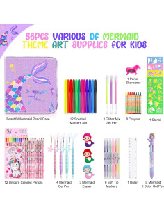 Kit de Manualidades MAIGOZON Sirena 56 Piezas Multicolor 2