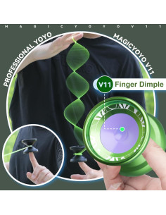 Yoyo Profesional MAGICYOYO V11 con Dedo - Verde Claro 2