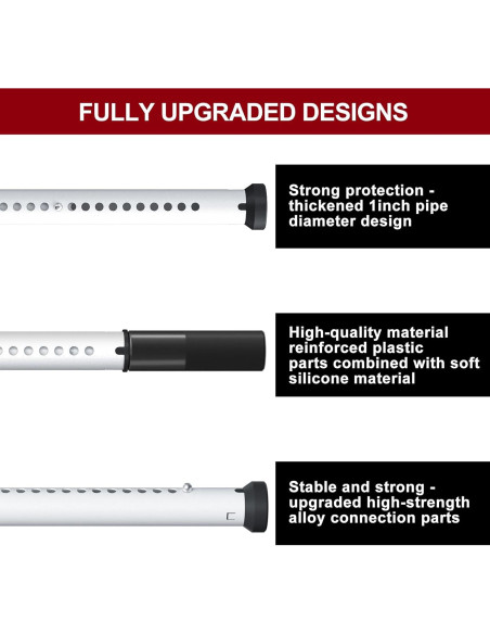 Barra de Seguridad para Puertas Corredizas AceMining Blanca 50-127 cm