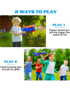 Paquete de 3 Juguetes Lanzadores de Aviones LED - LJZJ 2