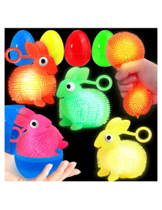 Paquete de 8 Huevos de Pascua con Pelotas Inflables LED
