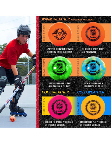 Pelota de Hockey Callejero Franklin Sports NHL - 6.67 cm - PVC