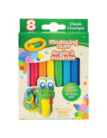 Arcilla para Modelar Crayola Set de 8 Colores 136g