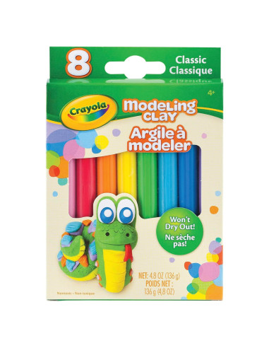 Arcilla para Modelar Crayola Set de 8 Colores 136g