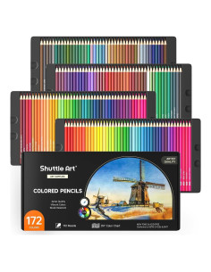 Set de 172 Lápices de Colores Shuttle Art - Suave y Vibrante