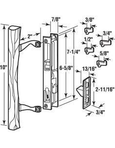 Conjunto de Manijas para Puerta Corrediza Prime-Line C 1032 con Llave 2