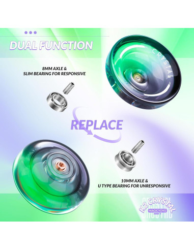 Yoyo K2 INOVASHON Profesional Responsivo Negro Verde