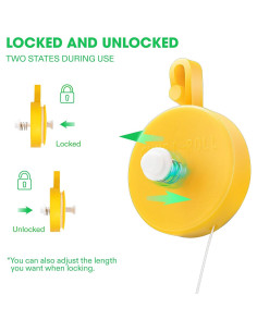 Yoyo Retráctil para Plantas VIVOSUN 12 PCS Amarillo 147 cm 2