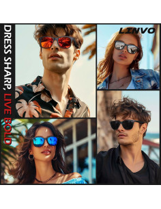 Gafas de sol polarizadas LINVO TR90 ultraligeras UV400 2