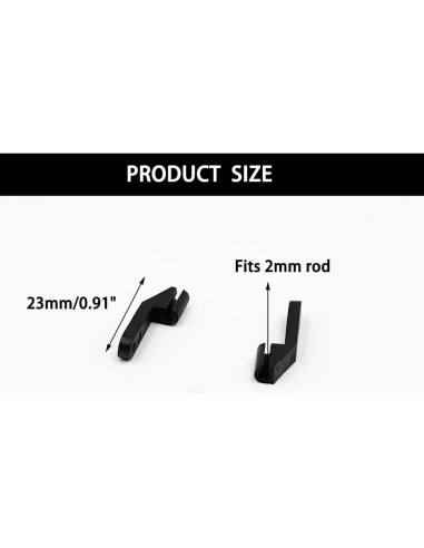 10 Sujetadores Plásticos URIMPAVIDO para Aviones RC 2mm