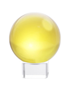 Bola de Cristal K9 60mm LONGWIN con Soporte Amarillo