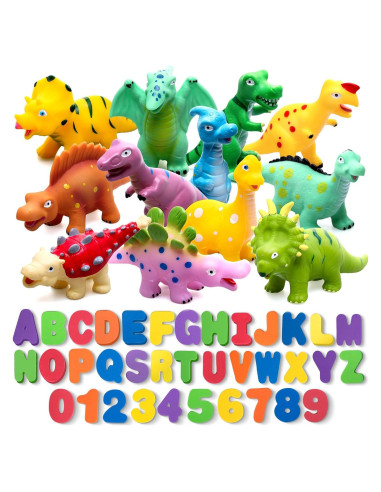 Juguetes de Baño Dinosaurios Hely Cancy 12 Piezas Sin Agujeros