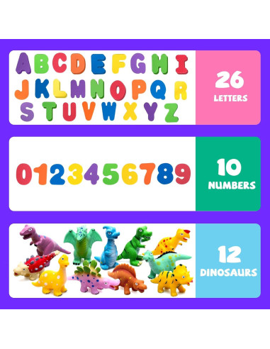 Juguetes de Baño Dinosaurios Hely Cancy 12 Piezas Sin Agujeros