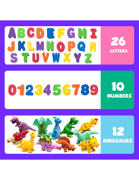 Juguetes de Baño Dinosaurios Hely Cancy 12 Piezas Sin Agujeros