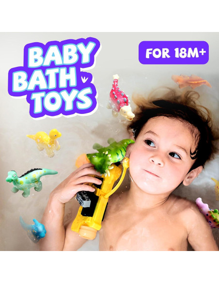 Juguetes de Baño Dinosaurios Hely Cancy 12 Piezas Sin Agujeros