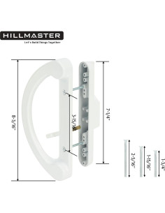 Juego de Manijas para Puerta de Patio HILLMASTER Blanco 45 2