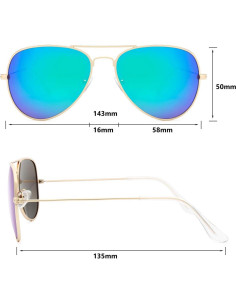Gafas de Sol Livh Aviador Polarizadas UV400 Dorado 2