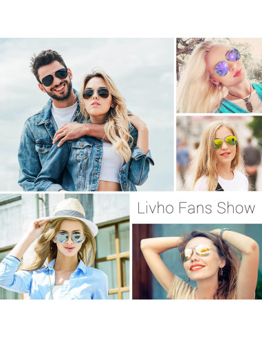 Gafas de Sol Livho Aviador Polarizadas UV400 Oro Verde