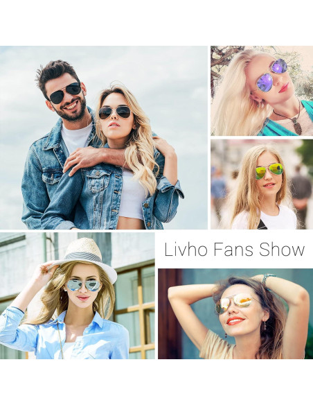 Gafas de Sol Livho Aviador Polarizadas UV400 Oro Verde
