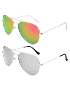 Gafas de Sol Livh Aviador Polarizadas UV400 Oro Verde/Naranja