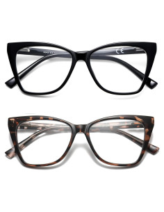 Gafas de lectura LKEYE ojo de gato 2 pares UV400 3.5D