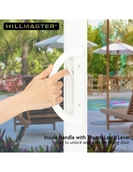 Juego de Manijas para Puerta de Patio HILLMASTER Blanco 45