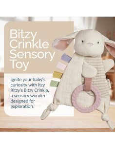 Juguete Sensorial Crinkle Conejo Itzy Ritzy para Bebés 2