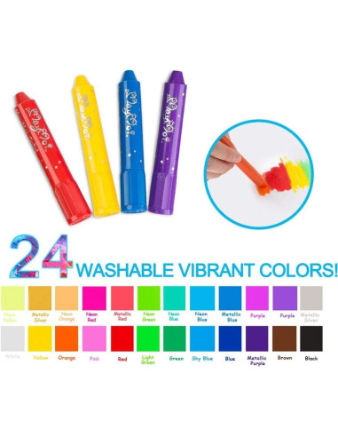 Barras de Pintura Tempera MayMoi 24 Colores Lavables