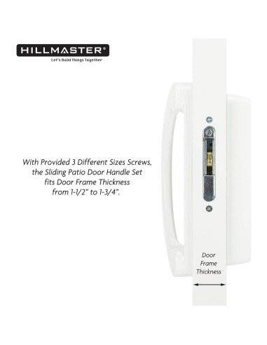 Juego de Manijas para Puerta de Patio HILLMASTER Blanco 45