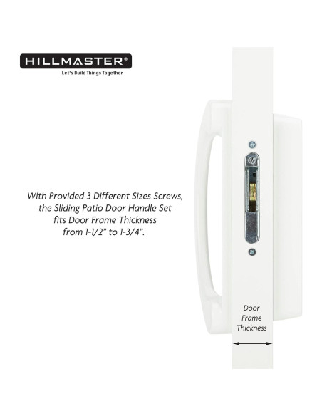 Juego de Manijas para Puerta de Patio HILLMASTER Blanco 45