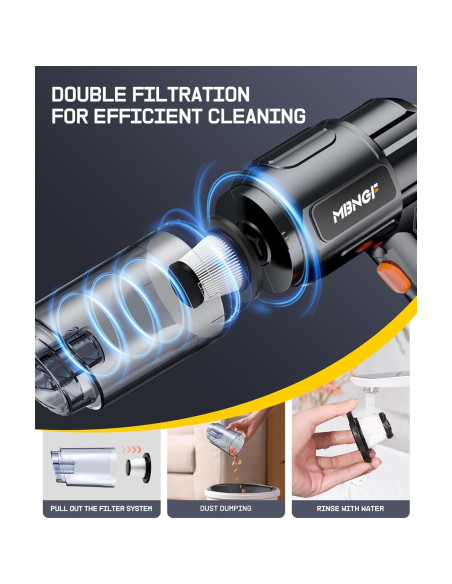 Aspiradora de Coche MBNGF X9 ULTRA Inalámbrica 35000PA