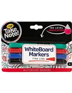 Marcadores Borrables Crayola Take Note Punta Fina 4 Colores 2