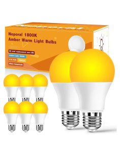 Bombillas LED Ámbar Neporal 9W, 800 lúmenes, 8 unidades