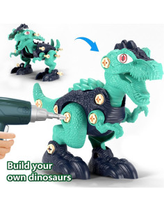 Jasonwell Juguetes de Construcción Dinosaurios 4 Piezas 2