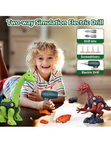 Jasonwell Juguetes de Construcción Dinosaurios 4 Piezas