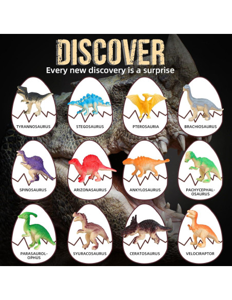 Kit de Excavación de Huevos de Dinosaurio Woumserta 12 Piezas Kit de Excavación de Huevos de Dinosaurio Woumserta 12 Piezas