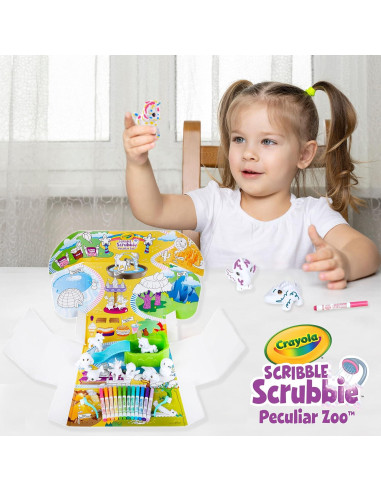 Crayola Scribble Scrubbie Zoológico Peculiar con 8 Animales