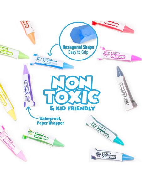 Crayones de Baño Tub Works 12 Colores No Tóxicos