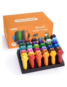 Crayones Triangulares Netholid 36 Colores Lavables para Niños
