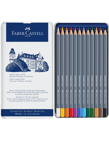 Lápices de Acuarela Faber-Castell Goldfaber Aqua - 12 Colores