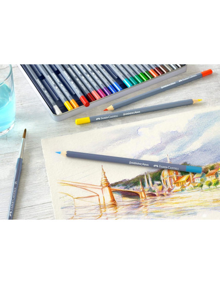 Lápices de Acuarela Faber-Castell Goldfaber Aqua - 12 Colores